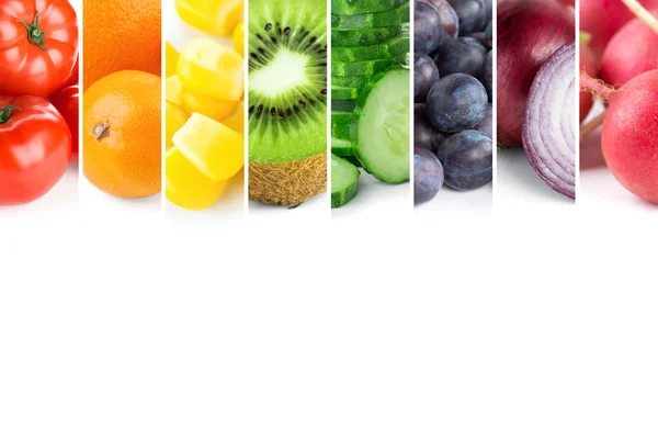 Fresh color fruits and vegetables — Stock Photo, Image