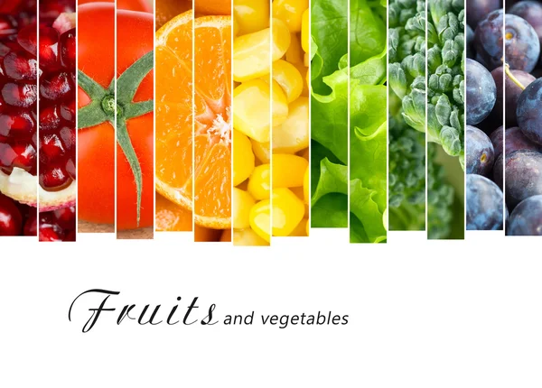 彩色水果和蔬菜 — 图库照片
