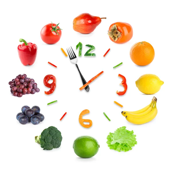 Food clock — Stock Photo, Image