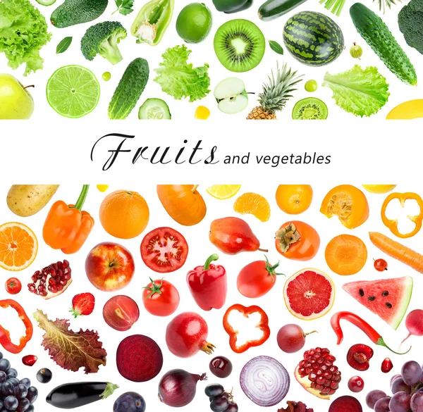 水果和蔬菜的采集 — 图库照片