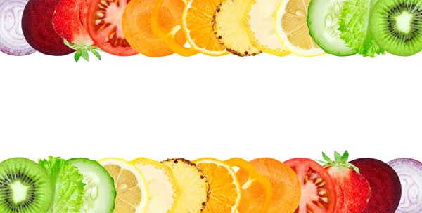 Colore fette di frutta e verdura — Foto Stock