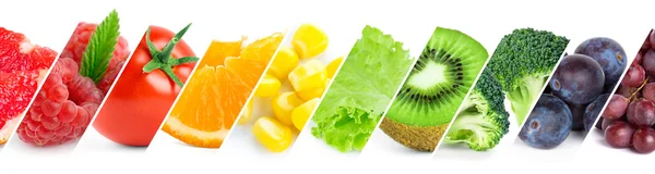Color frutas, bayas y verduras —  Fotos de Stock