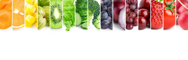 Friss színes gyümölcsök és zöldségek — Stock Fotó