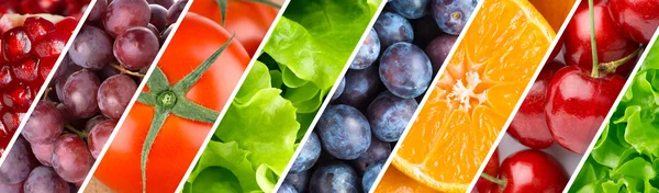 Background of fruits, berries and vegetables — Stock Photo, Image