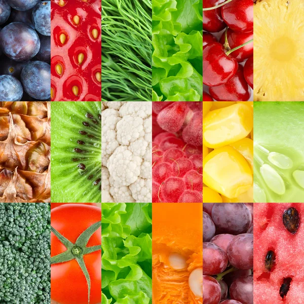 Fruits and vegetables background — Stock Photo, Image