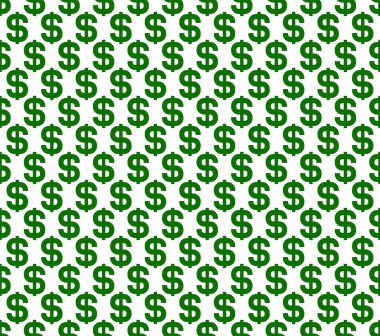 Doları Dikişsiz desen arka plan. Vektör