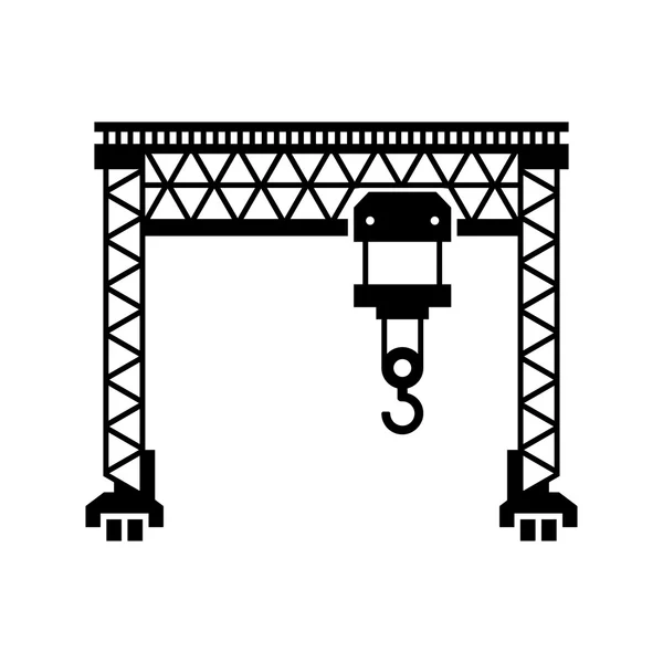 Icona della macchina di sollevamento su sfondo bianco. Vettore — Vettoriale Stock