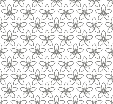 Yasemin çiçekleri ile çiçek Seamless modeli. Vektör beyaz arka plan