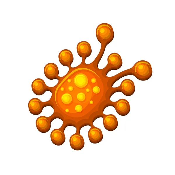 Rotes Bakteriensymbol auf weißem Hintergrund. Vektor — Stockvektor