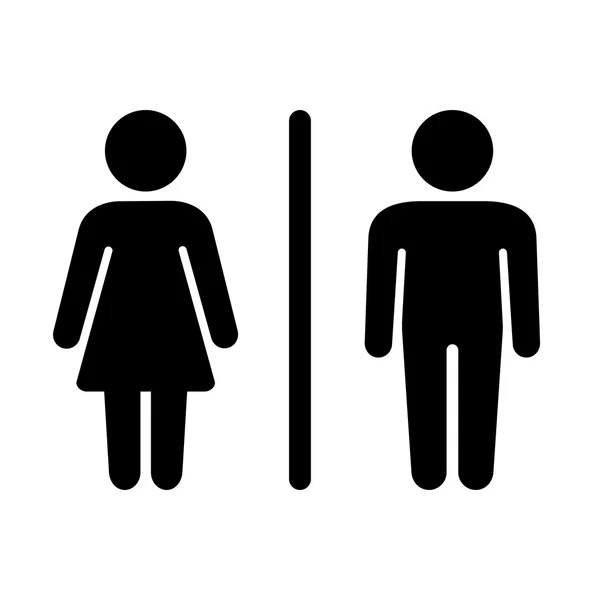 Man and Woman Icon on White Background. Vector — Stock Vector