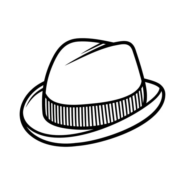 Mans Trilby Hat Icon Isolated on White Background. Vector — Stock Vector