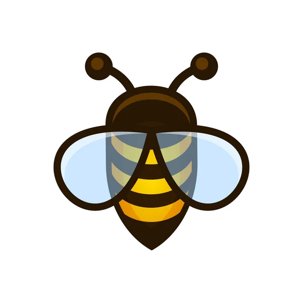 Méh logó jel ikonra. Vektor — Stock Vector