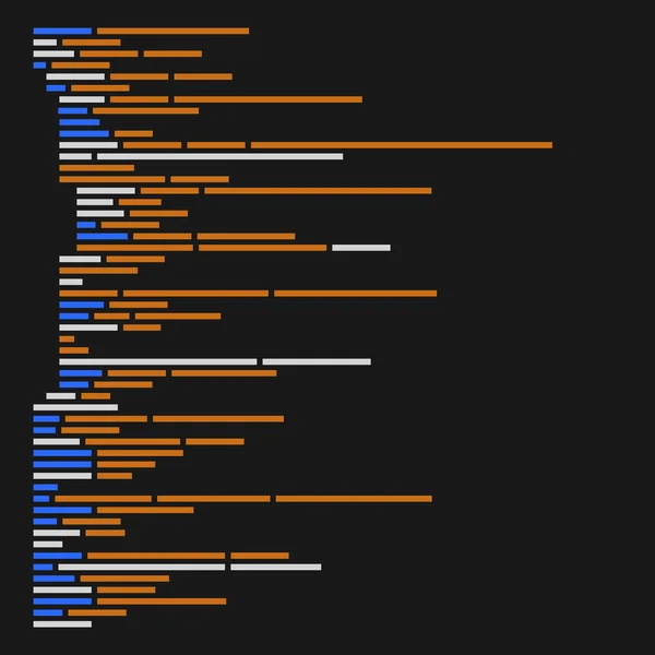 Lista de códigos de programa, fondo de programación abstracto. Vector — Vector de stock