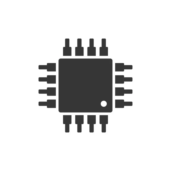 Chip CPU Microprocesseur Icône. Vecteur — Image vectorielle