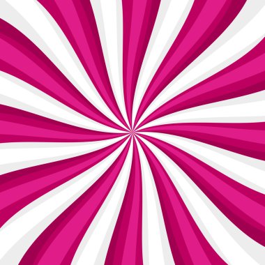 Pembe lolipop arka plan girdap gibi döner, çizgili Twirling şeker. Vektör