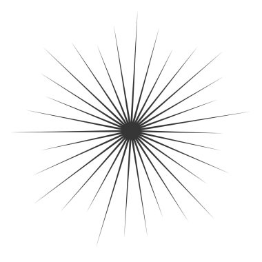 Çizgi roman tek renkli patlama. Vektör