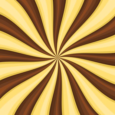 Çikolata lolipopu arka plan girdap gibi döner, çizgili Twirling şeker. Vektör