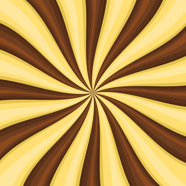 Schokolade Lollypop Süßigkeiten Hintergrund mit wirbelnden, rotierenden, wirbelnden Streifen. Vektor — Stockvektor