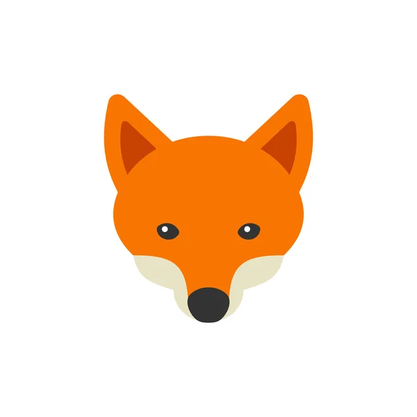 Red Fox Head Logo em fundo branco. Vetor — Vetor de Stock