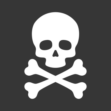 Kafatası kemiklerin kutsal kişilerin resmi üstünde siyah arka plan ile. Vektör