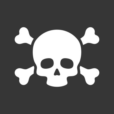 Kafatası kemiklerin kutsal kişilerin resmi üstünde siyah arka plan ile. Vektör