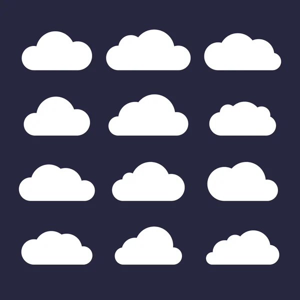 Icono de Nube en Fondo Oscuro. Vector Gráficos Vectoriales