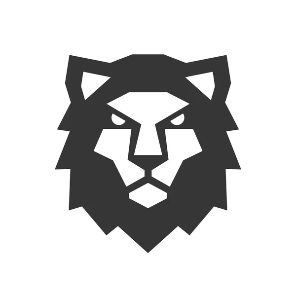 Logotipo de Lion Head sobre fondo blanco. Vector — Archivo Imágenes Vectoriales