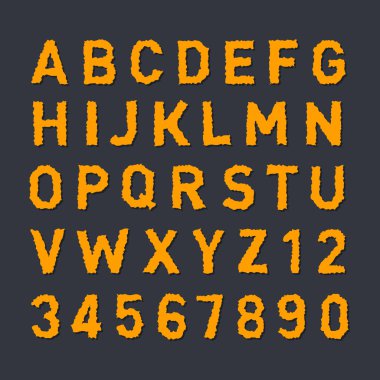 Gürültü alfabe. Vektör