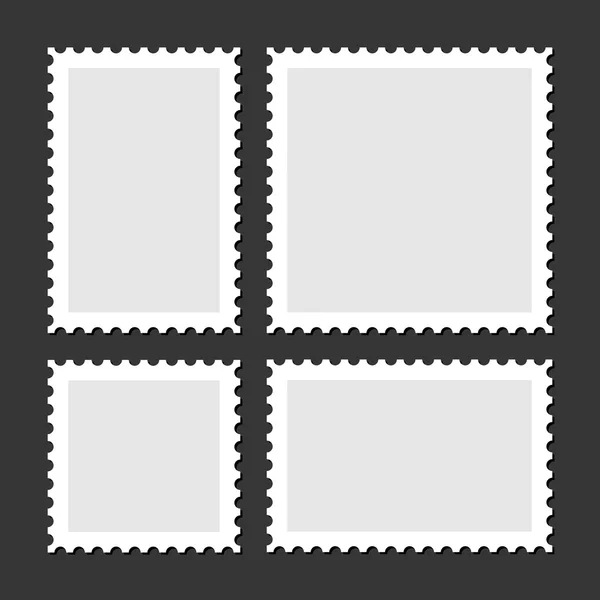 Timbres-poste vierges sur fond sombre. Vecteur — Image vectorielle