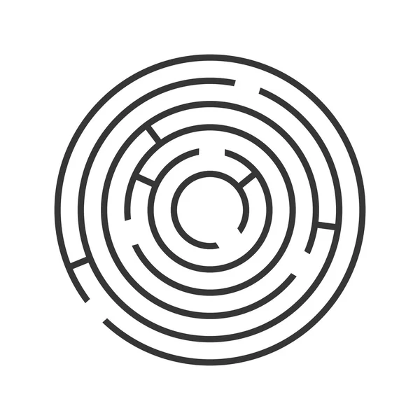 Circle Ring Maze sobre fondo blanco. Vector — Vector de stock