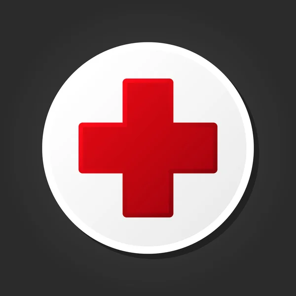 Icono de señal médica de primeros auxilios. Vector — Archivo Imágenes Vectoriales