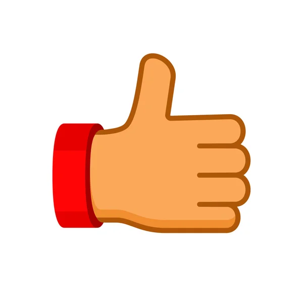 Thumbs Up Icon Flat Style. Vektor - Stok Vektor