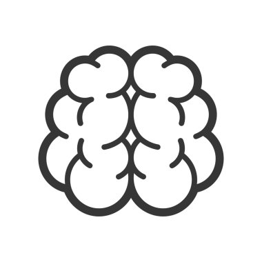 Beyaz arka plan üzerinde beyin Logo Simge. Vektör