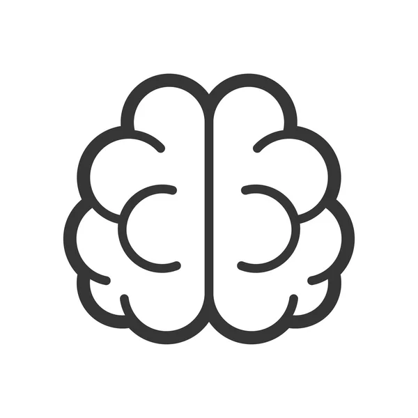 Brain Logo kuvake valkoisella taustalla. Vektori — vektorikuva