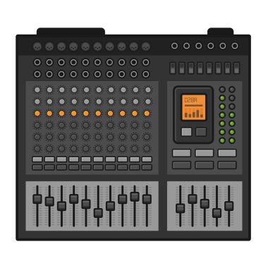 Studio ses karıştırıcı. Müzik ekolayzer konsol. Vektör