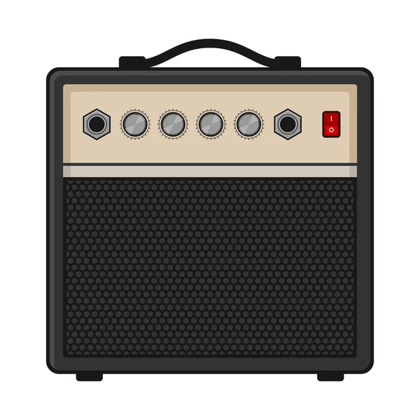 Amplificador de guitarra eléctrica sobre fondo blanco. Vector — Vector de stock