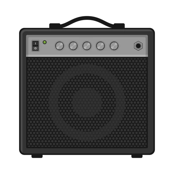 Amplificador de guitarra eléctrica sobre fondo blanco. Vector — Vector de stock
