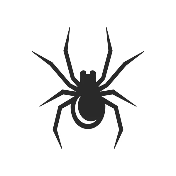 Черная икона паука. Вектор — стоковый вектор