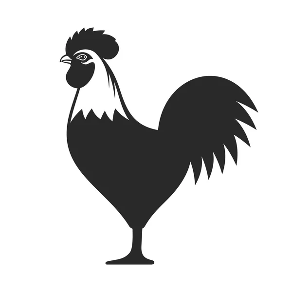 Cock Icon Sign. Rooster 2017 Year Symbol. Vector — Stock Vector