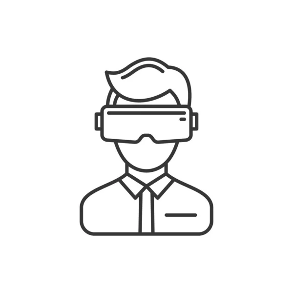 Virtual Reality Headset Icon auf weißem Hintergrund. Vektor — Stockvektor