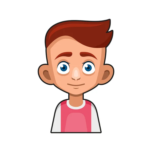 Hombre joven lindo personaje Avatar. Estilo de dibujos animados icono de Userpic. Vector — Archivo Imágenes Vectoriales