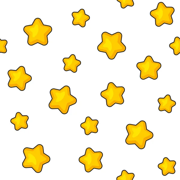 Patrón sin costuras de estrellas sobre fondo blanco. Vector — Vector de stock