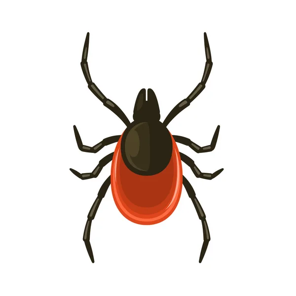 Tick Icon on White Background. Flat Style Bug Vector — Stock Vector