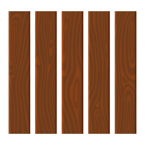 Rajzfilm Wooden Plank Set. Lapos stílus táblák. Vektor — Stock Vector