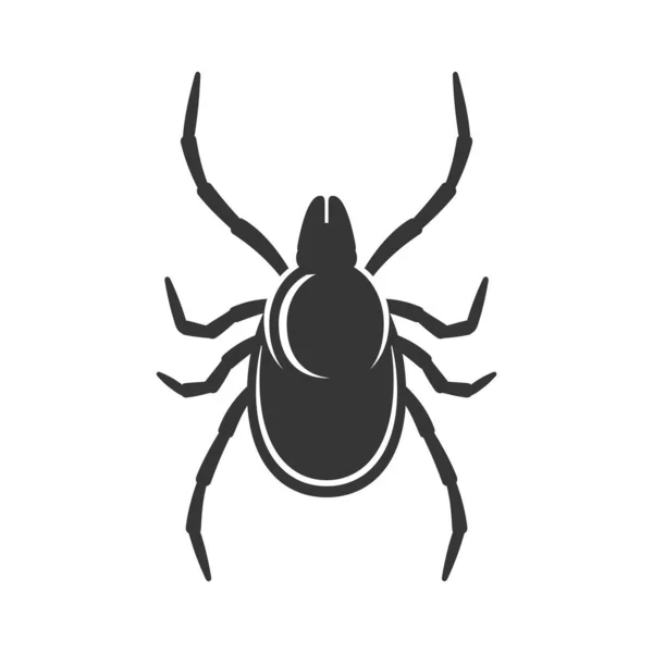 Tik op witte achtergrond. Bug Icon Vector — Stockvector