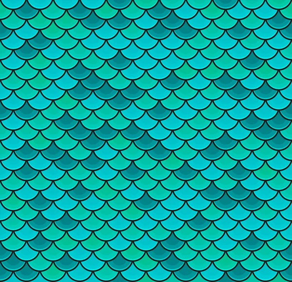 Fish Scales Blue Color Seamless Pattern. Vector — Stock vektor