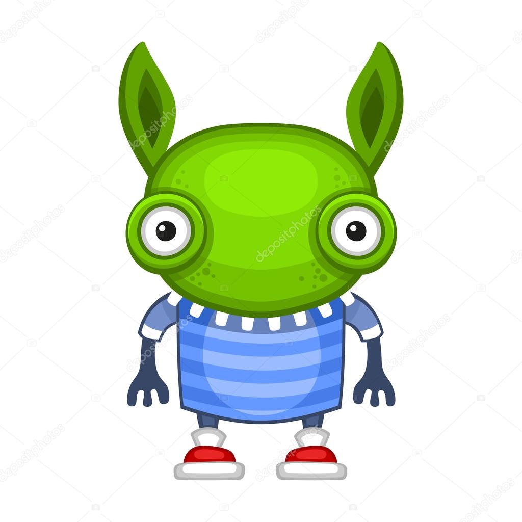 Mão, Desenho, De, Um, Engraçado, Alien Verde Royalty Free SVG, Cliparts,  Vetores, e Ilustrações Stock. Image 56152165