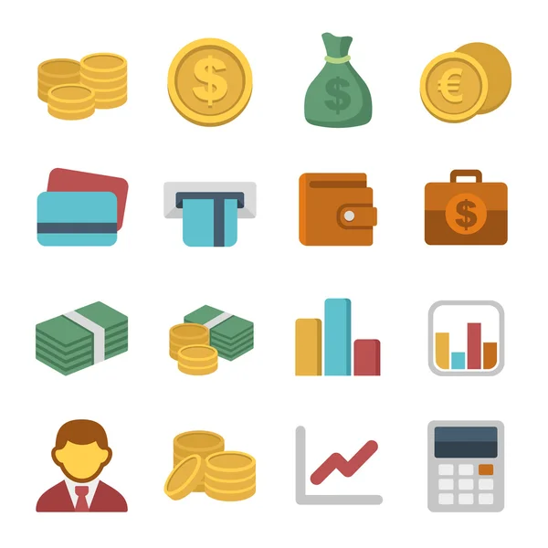 Money Color icon set — Stock Vector