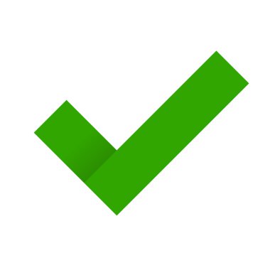 Yeşil onay işareti. vektör