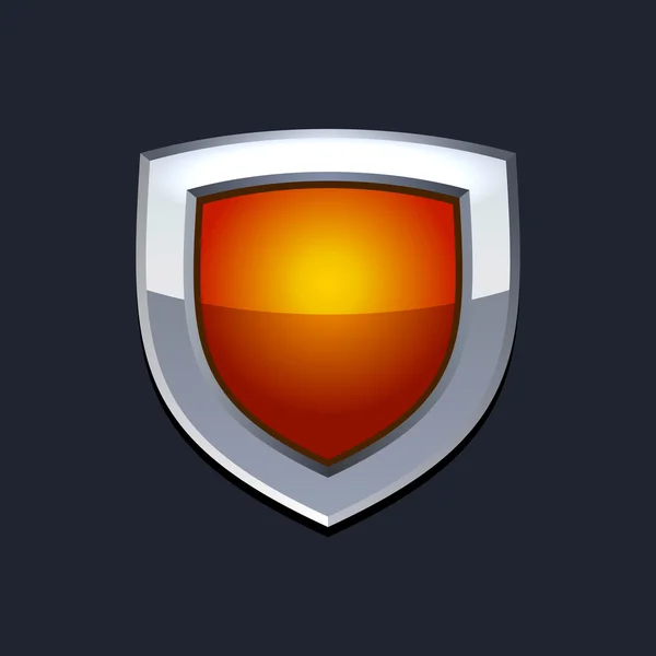 Vecteur d'icône de bouclier de protection rouge — Image vectorielle